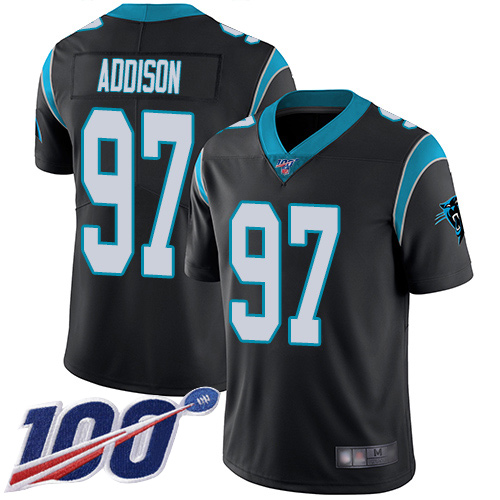 Carolina Panthers Limited Black Men Mario Addison Home Jersey NFL Football 97 100th Season Vapor Untouchable